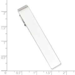 Kelly Waters Rhodium-plated Satin Engravable Tie Bar