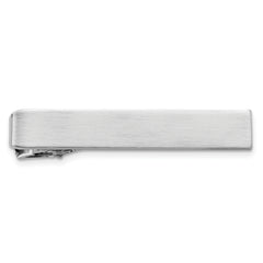 Kelly Waters Rhodium-plated Satin Engravable Tie Bar
