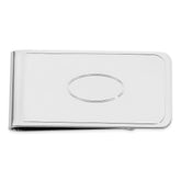 Rhodium-plated Kelly Waters with Engraveable Area Money Clip