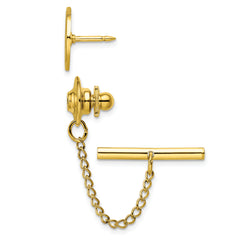 Kelly Waters Gold-plated Masonic Tie Tac with Safety Chain