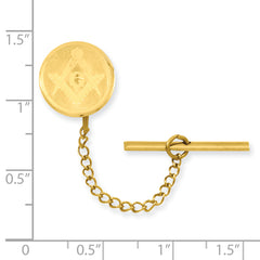 Kelly Waters Gold-plated Masonic Tie Tac with Safety Chain