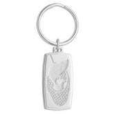 Rhodium-plated Kelly Waters Fish in Net Key Ring