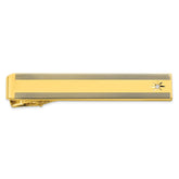 Kelly Waters Gold-plated .01 Ct. Diamond Engraveable Tie Bar