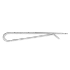 Rhodium-plated Kelly Waters Satin Finish Dollar Sign Money Clip