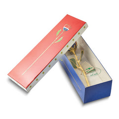 Lacquer Dipped Gold Trimmed Liberty Real Rose