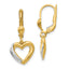 Heart Leverback Earrings in 14K Yellow Gold, Textured - Sophia Jewelers