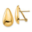 14k Polished Teardrop Omega Back Post Earrings