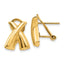 Omega Back Stud Earrings in 14K Yellow Gold, 13x15mm - Sophia Jewelers