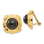 14k Omega Clip Onyx Non-pierced Earrings