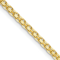 14K 24 inch 1.8mm Lightweight Flat Bismark with Lobster Clasp Chain