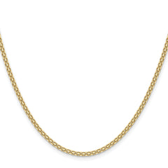 14k 2.2mm Lightweight Flat Bismark Chain