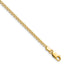 14k 2.2mm Lightweight Flat Bismark Chain Anklet