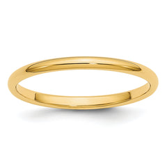 14k 1.5mm Half-Round Wedding Band