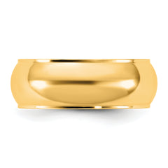 14KY 7mm Half Round with Edge Band Size 9.5