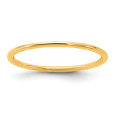 1.0mm 10K Yellow Gold Lightweight Half Round Wedding Band - Sophia Jewelers