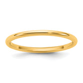 1.5mm 10K Yellow Gold Lightweight Half Round Wedding Band - Sophia Jewelers