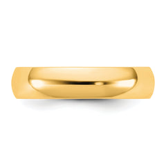 14KY 4.5mm LTW Half Round Band Size 9.5