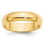 14K Yellow Gold Half-Round Wedding Band 5mm