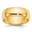 6.5mm 10K Yellow Gold Lightweight Half Round Wedding Band - Sophia Jewelers