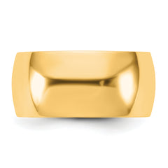 14KY 9mm LTW Half Round Band Size 9.5