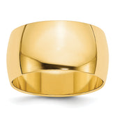 14KY 10mm LTW Half Round Band Size 9.5