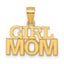 14k Polished GIRL MOM Pendant