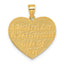 Heart "a Mother's Love" Pendant in 14K Yellow Gold, 22mm Textured - Sophia Jewelers