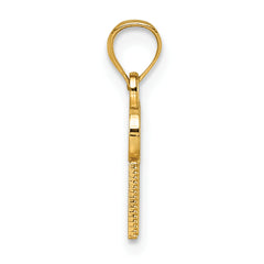 14k Polished GIRL DAD Pendant