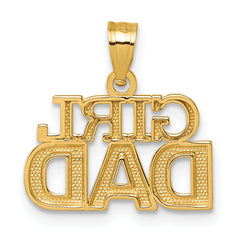 14k Polished GIRL DAD Pendant