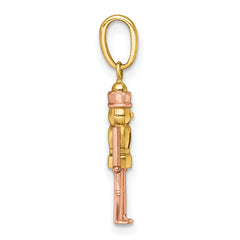 14k with Rose-plating Polished Nut Cracker Charm