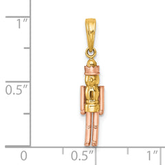 14k with Rose-plating Polished Nut Cracker Charm