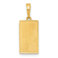 14k Polished Blue Enamel Moon Cycle Charm