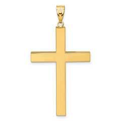 14k Polished Hollow Latin Cross Pendant