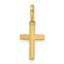 14k Polished Knife Edge Top Latin Cross Charm / Pendant