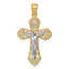 Filigree Passion Crucifix Pendant in 14K Two-Tone Gold, 33mm - Sophia Jewelers