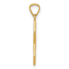 14k Polished and Diamond-cut Star Of David Religious Pendant