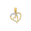 Cubic Zirconia Accent Double Heart Pendant in 14K Yellow Gold - Sophia Jewelers