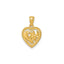 Love Heart Pendant in 14K Yellow Gold, Textured - Sophia Jewelers
