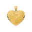 Heart Best Mom Rose Pendant in 14K Yellow Gold, Textured & Diamond-Cut - Sophia Jewelers