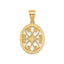 Oval Filigree Pendant in 14K Yellow Gold - Sophia Jewelers