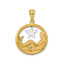 Mermaid Star Pendant in 14K Two-Tone Gold, Satin & Diamond-Cut - Sophia Jewelers