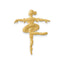 Ballerina Chain Slide in 14K Yellow Gold, Satin & Diamond-Cut - Sophia Jewelers