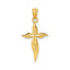 Passion Cross Pendant in 14K Yellow Gold, Textured & Diamond-Cut - Sophia Jewelers