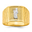 St. Jude Ring in 14K Yellow Gold, Textured & Diamond-Cut, Size 10 - Sophia Jewelers