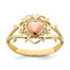 14k Two-tone Heart Ring