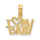 14k I HEART MY BABY Charm