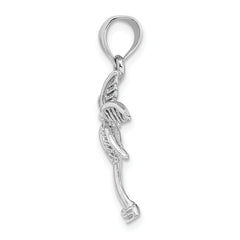 14k White Gold Palm Tree Pendant