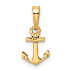 14k Mini Anchor Pendant
