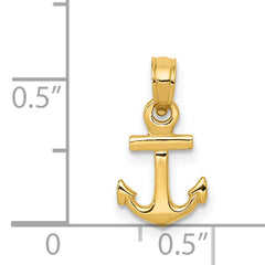 14k Mini Anchor Pendant