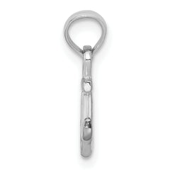 14k White Gold Mini Anchor Pendant